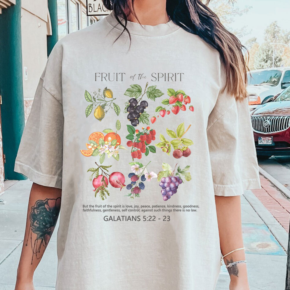 Fruit Of The Spirit Christian Washed T-Shirt