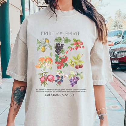 Fruit Of The Spirit Christian Washed T-Shirt