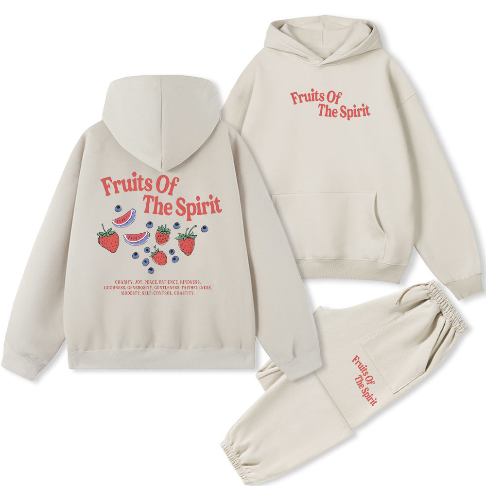 Fruits Of The Spirit Christian Fleece Hoodie Set