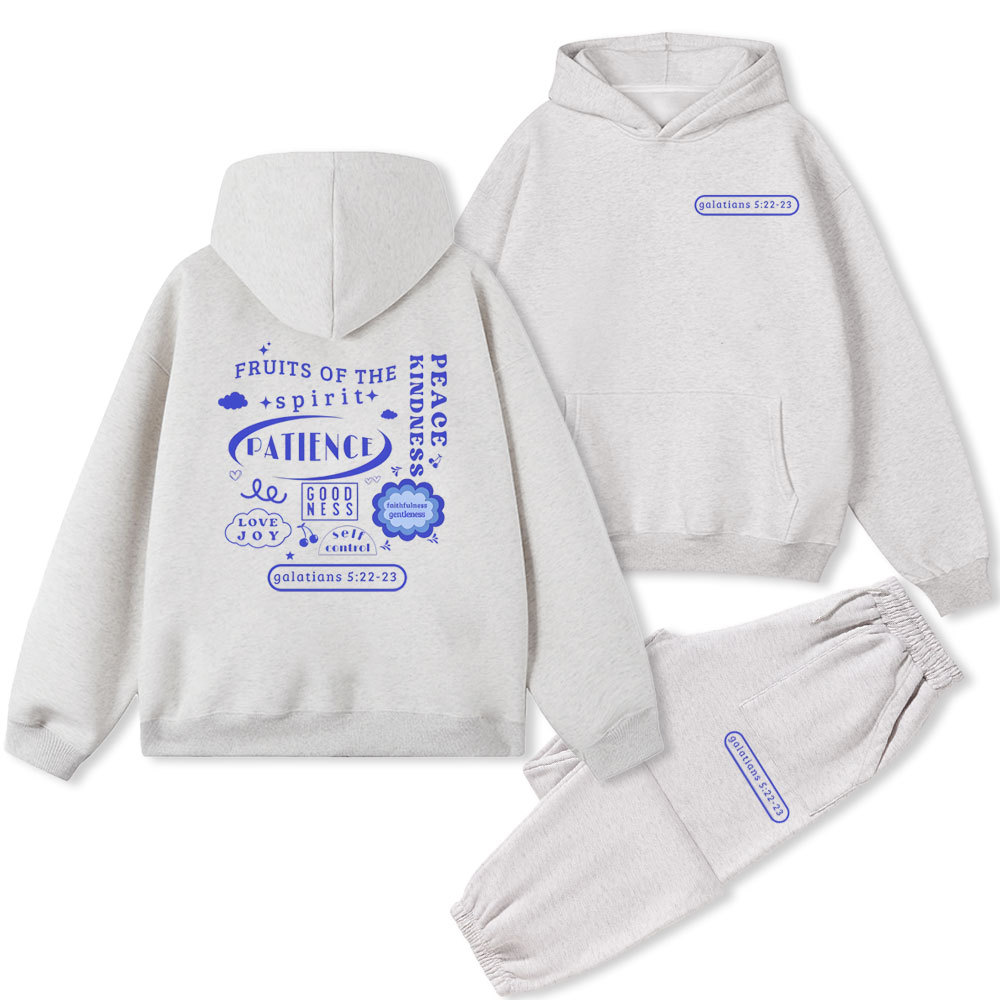 Fruits Of The Spirit Christian Fleece Hoodie Set