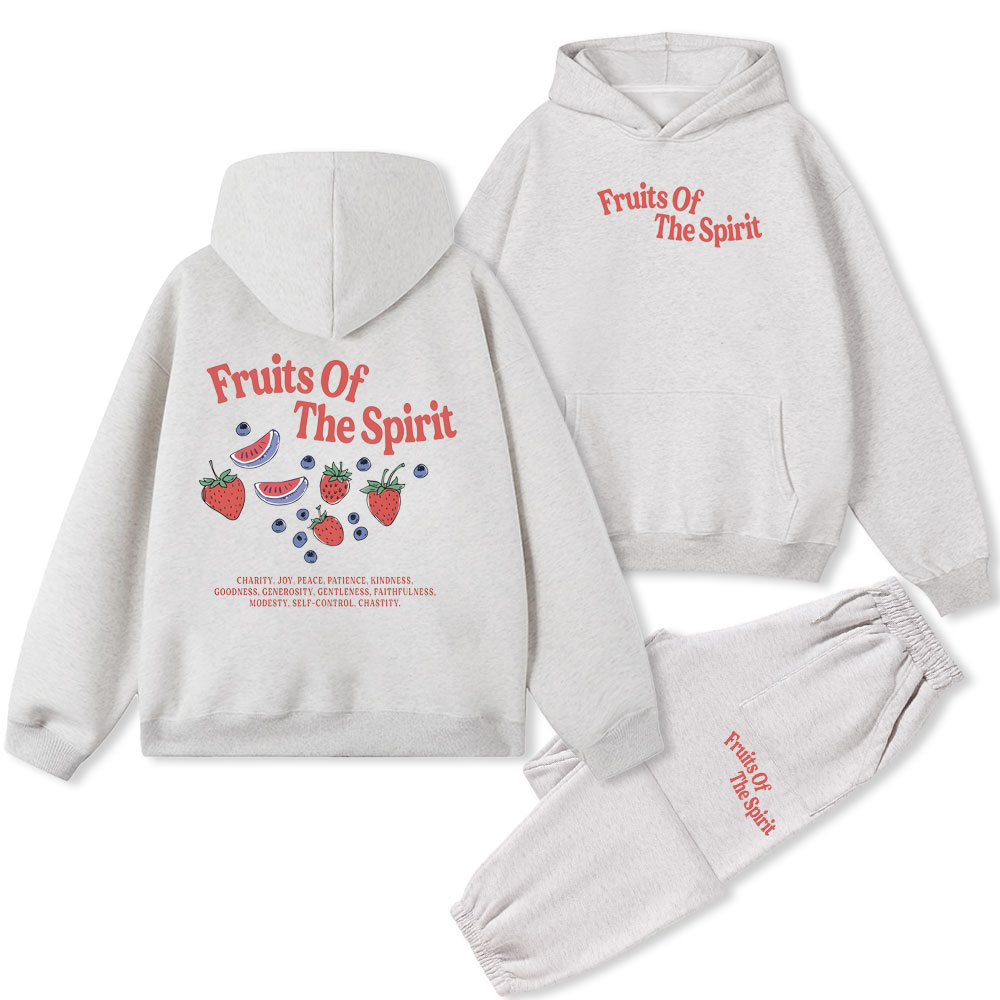 Fruits Of The Spirit Christian Fleece Hoodie Set