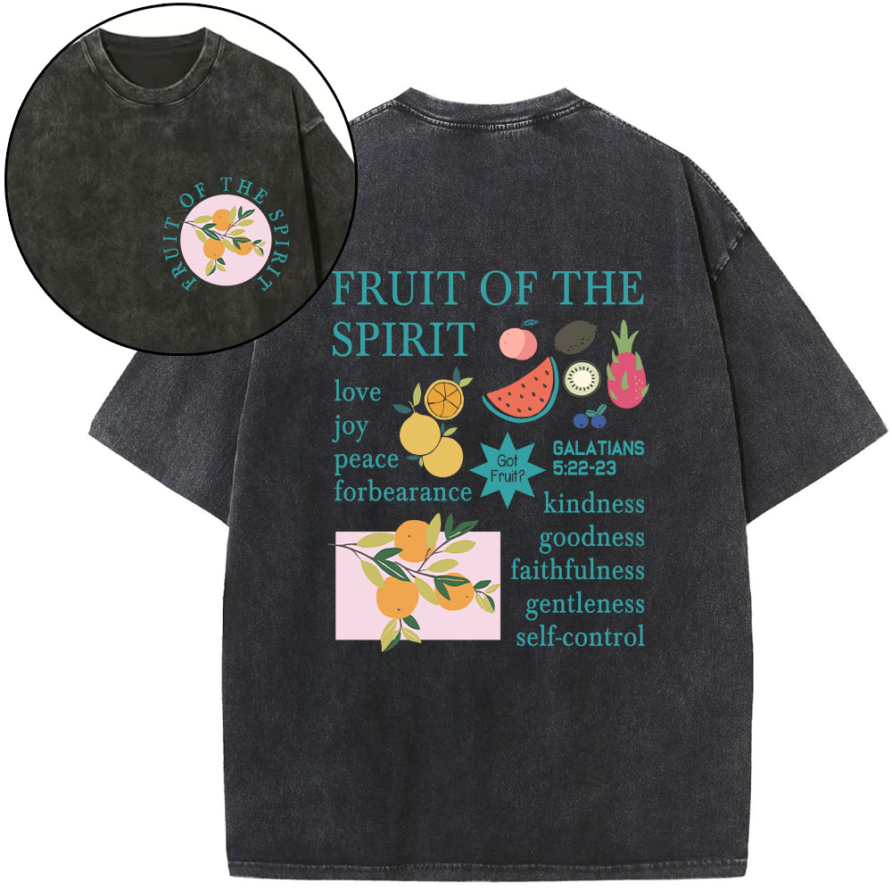 Fruits Of The Spirit Christian Washed T-Shirt