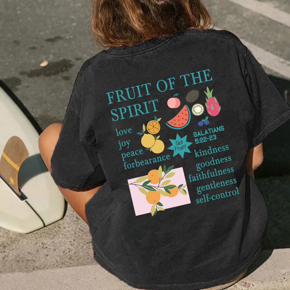 Fruits Of The Spirit Christian Washed T-Shirt