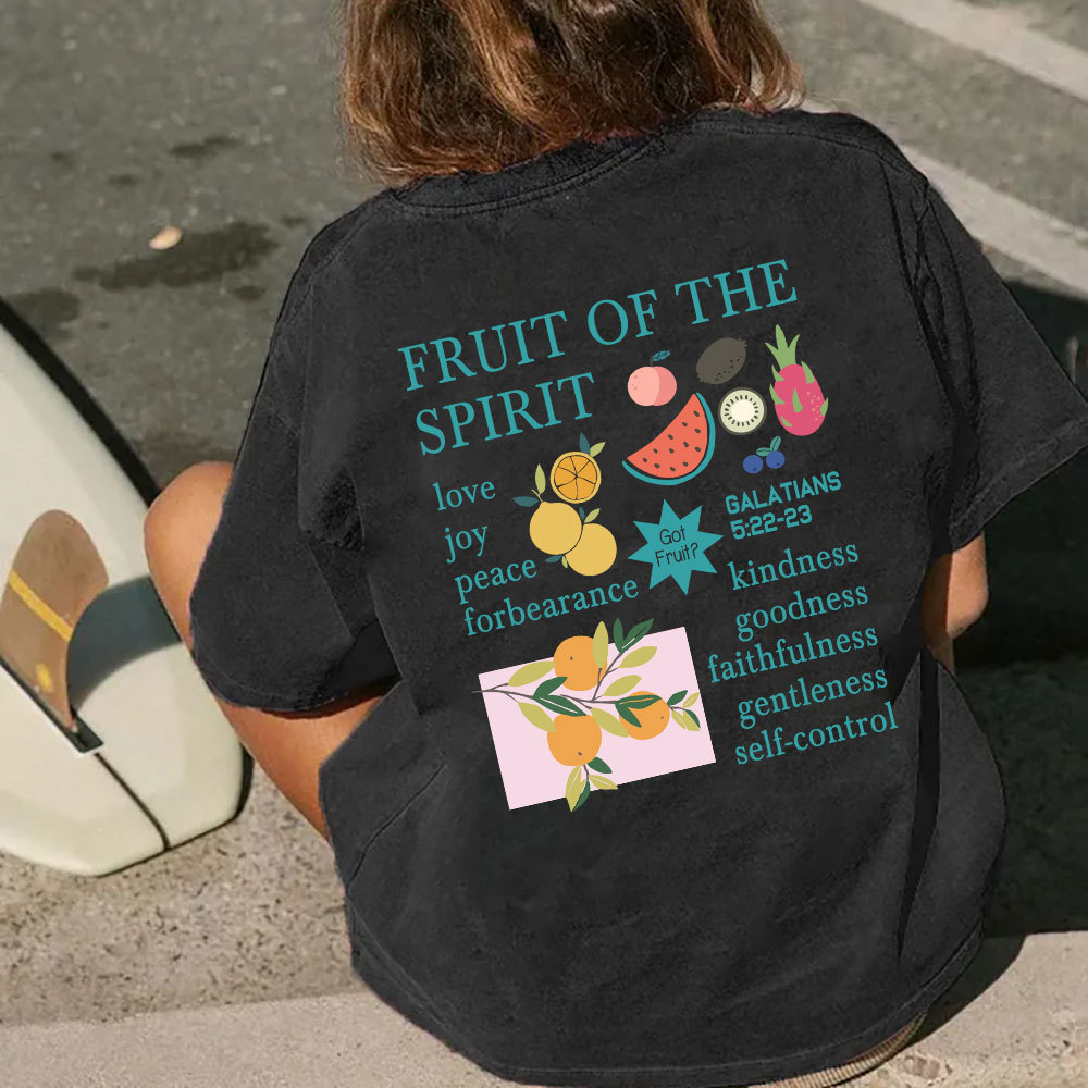 Fruits Of The Spirit Christian Washed T-Shirt