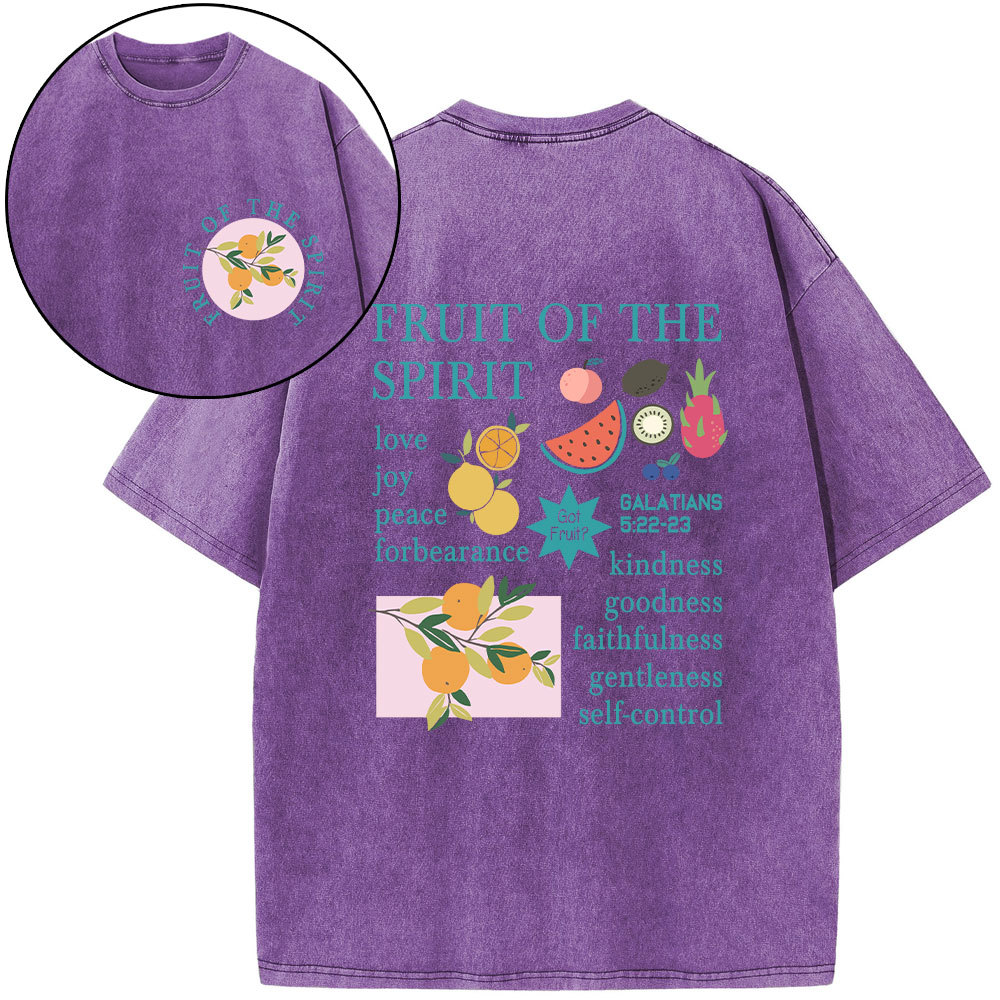 Fruits Of The Spirit Christian Washed T-Shirt