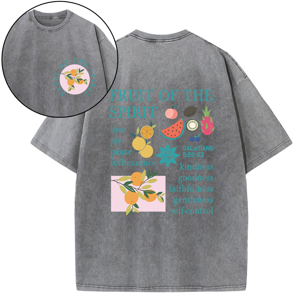 Fruits Of The Spirit Christian Washed T-Shirt
