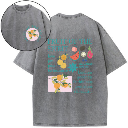 Fruits Of The Spirit Christian Washed T-Shirt