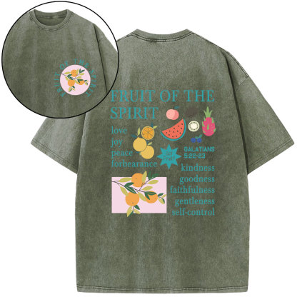 Fruits Of The Spirit Christian Washed T-Shirt