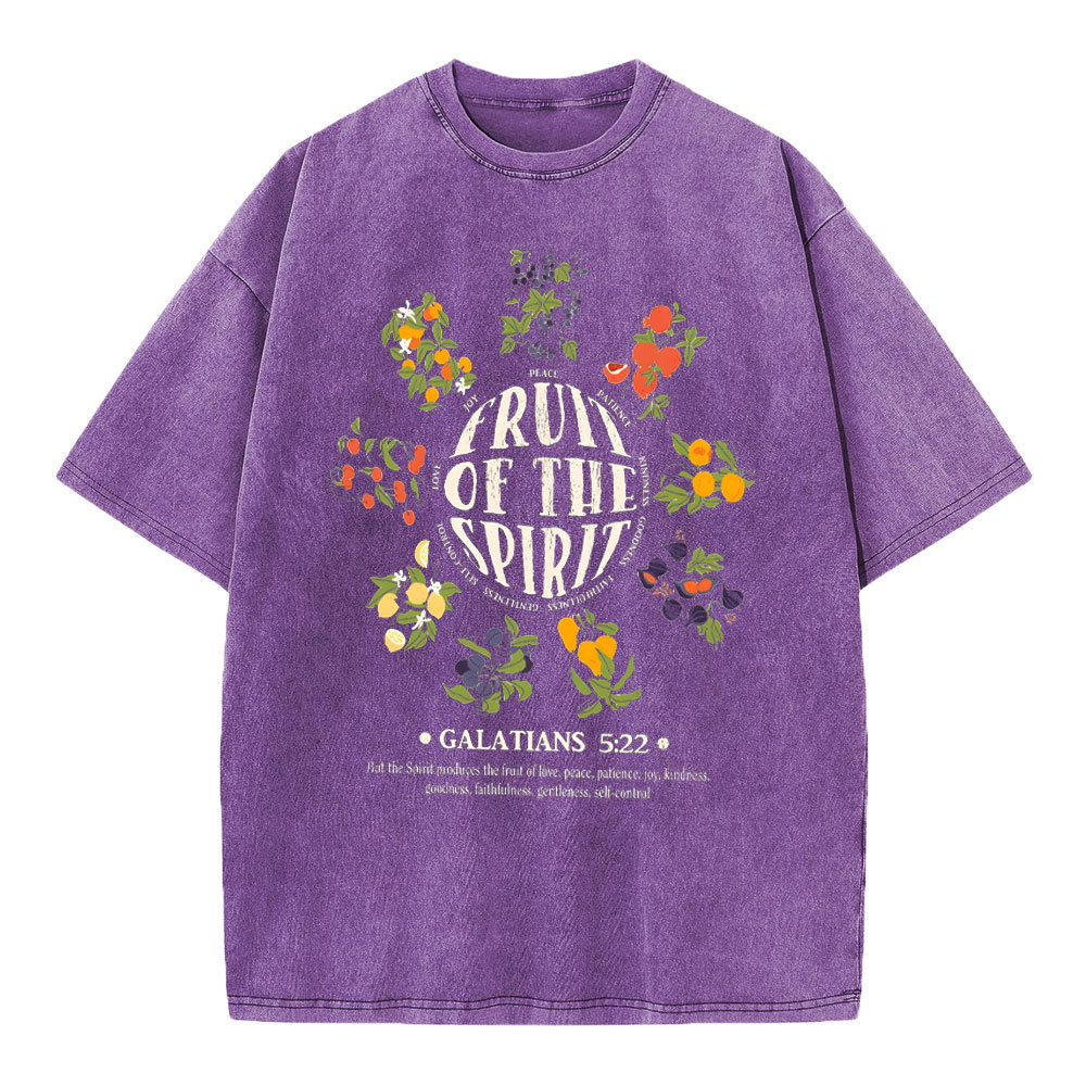 Fruits Of The Spirits Christian Washed T-Shirt