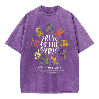 Fruits Of The Spirits Christian Washed T-Shirt