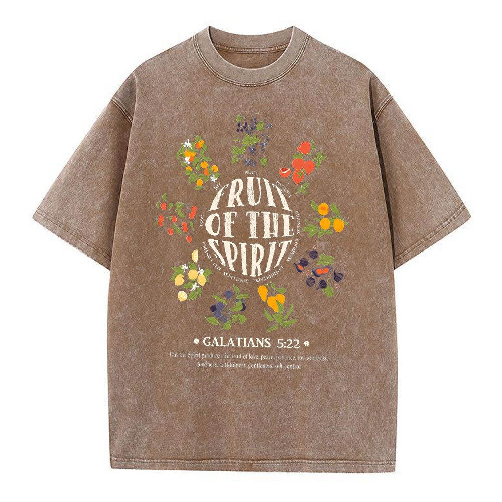Fruits Of The Spirits Christian Washed T-Shirt