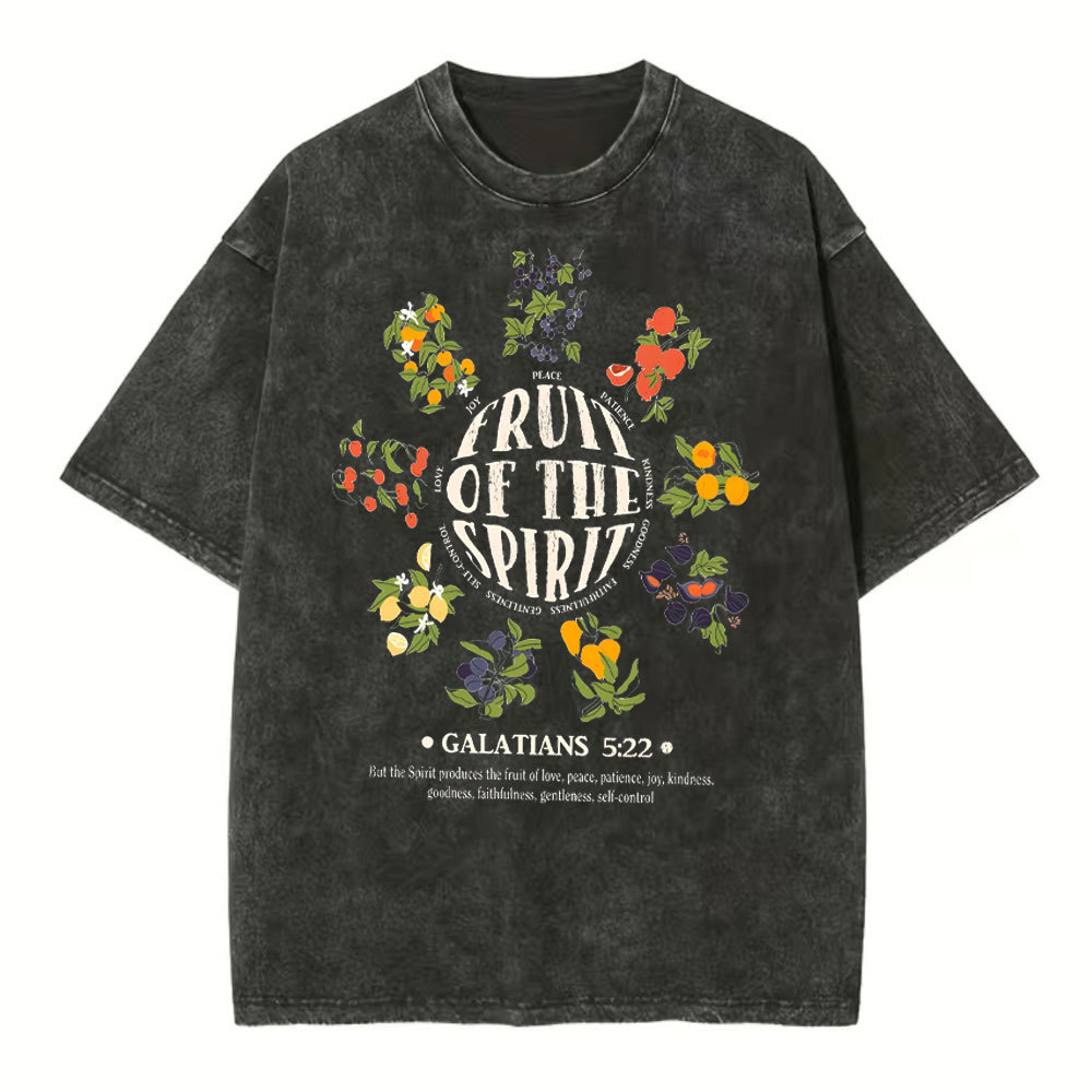 Fruits Of The Spirits Christian Washed T-Shirt