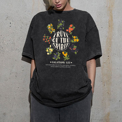 Fruits Of The Spirits Christian Washed T-Shirt