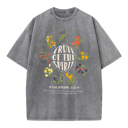 Fruits Of The Spirits Christian Washed T-Shirt