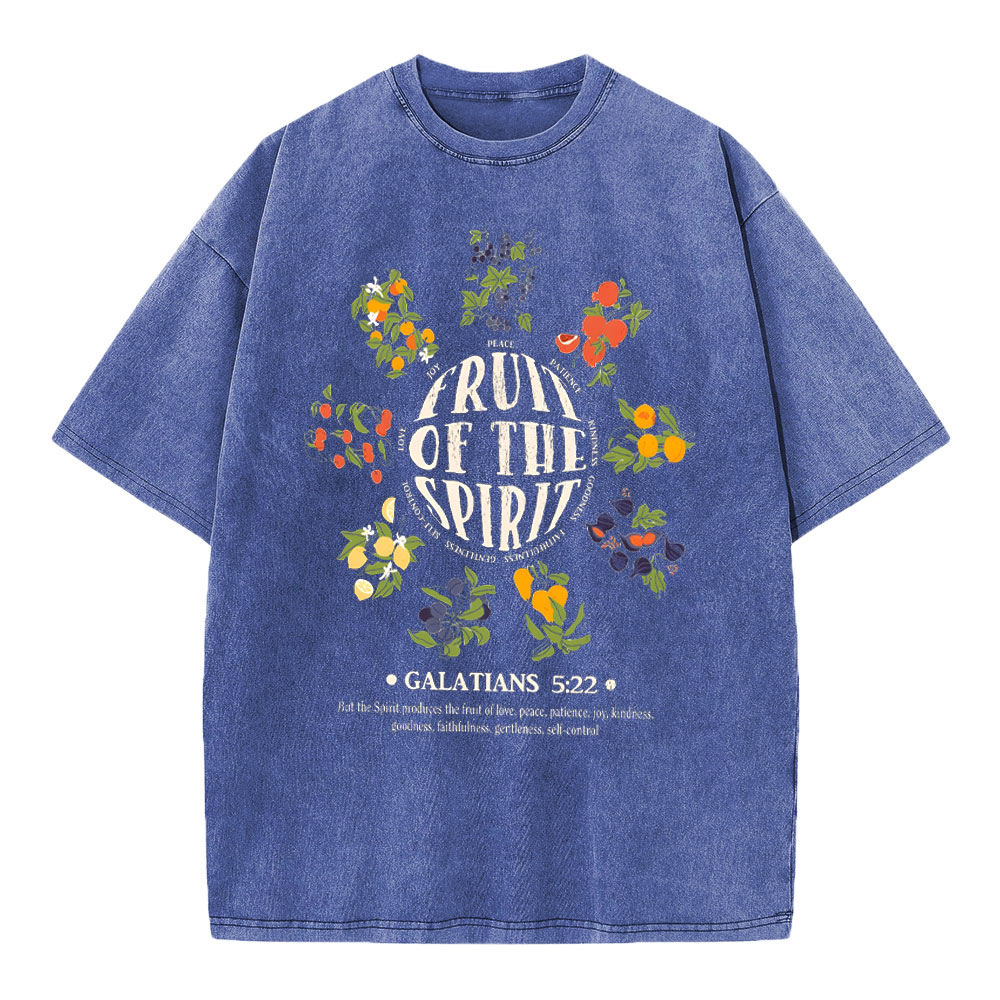 Fruits Of The Spirits Christian Washed T-Shirt