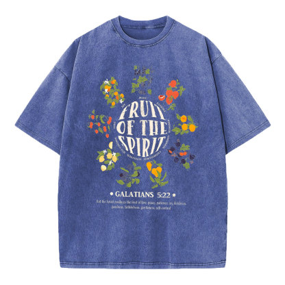 Fruits Of The Spirits Christian Washed T-Shirt