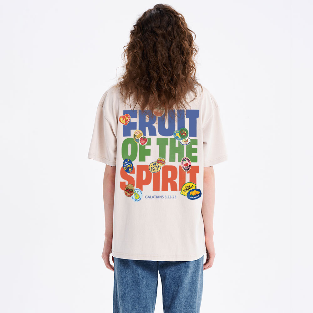 Fruits Of The Spirits Christian Washed T-Shirt