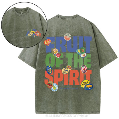 Fruits Of The Spirits Christian Washed T-Shirt
