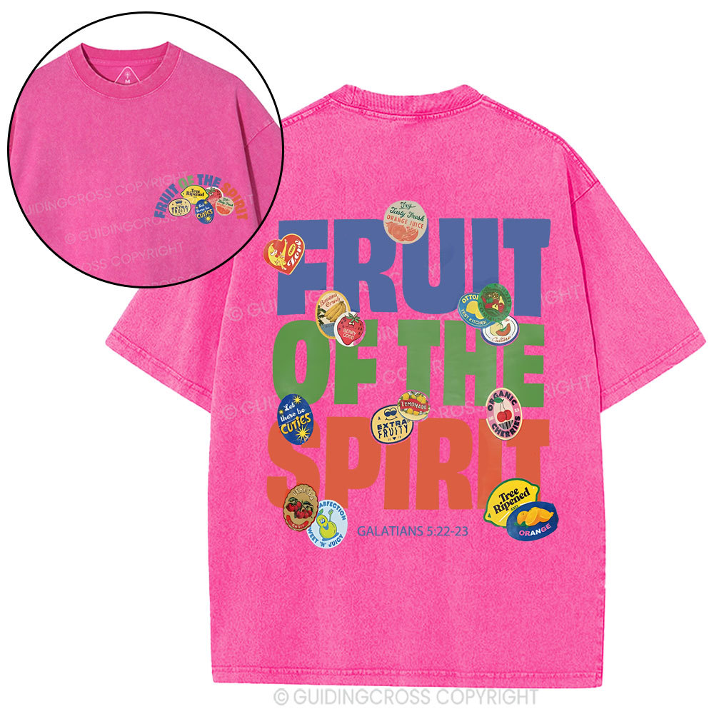 Fruits Of The Spirits Christian Washed T-Shirt