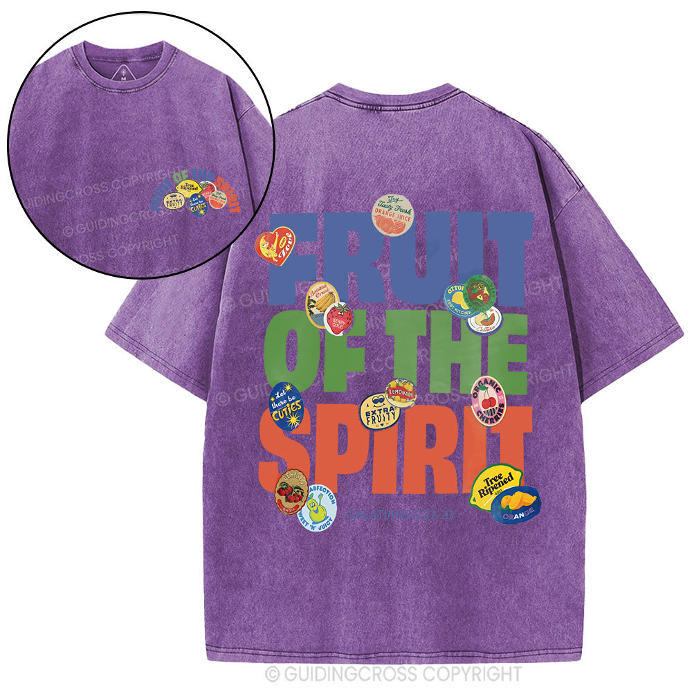 Fruits Of The Spirits Christian Washed T-Shirt