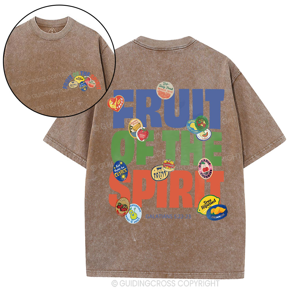 Fruits Of The Spirits Christian Washed T-Shirt