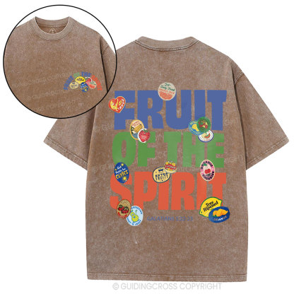Fruits Of The Spirits Christian Washed T-Shirt