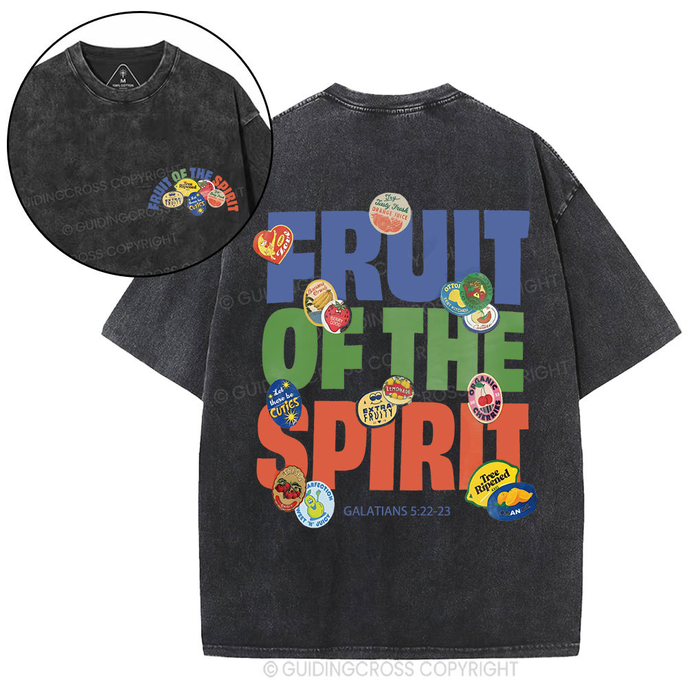 Fruits Of The Spirits Christian Washed T-Shirt
