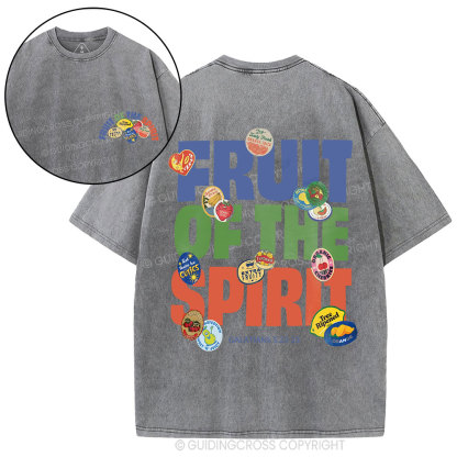 Fruits Of The Spirits Christian Washed T-Shirt