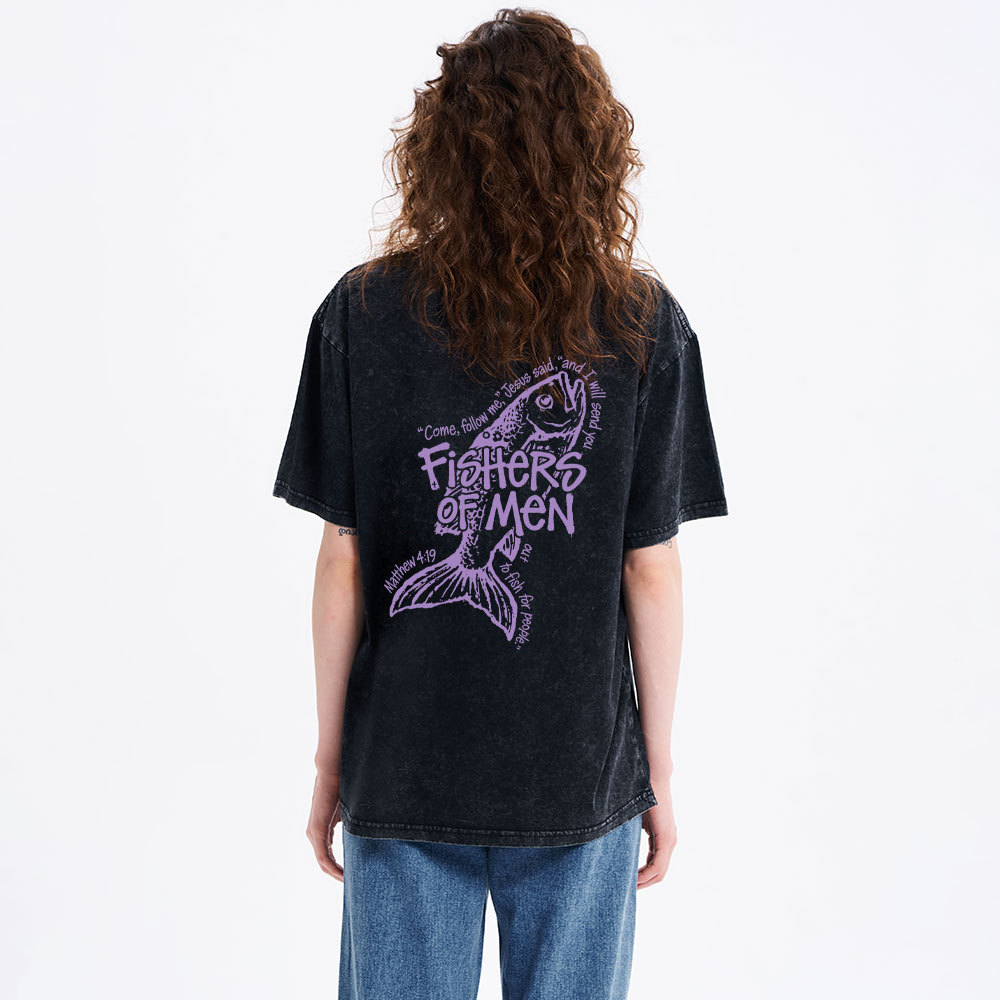 Fsihers Of Man Christian Washed T-Shirt