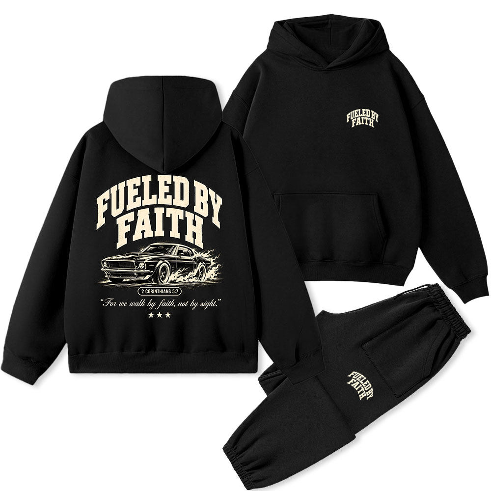 Jesus Is King Christian Premium Fleece Hoodie Set Sale - GuidingCross