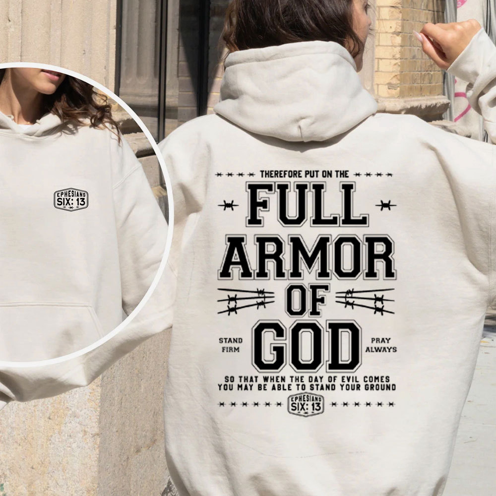 Full Armor Of God Christian Fleece Hoodie Set