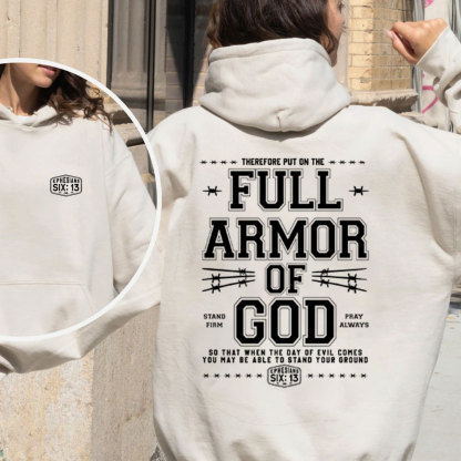 Full Armor Of God Christian Fleece Hoodie Set
