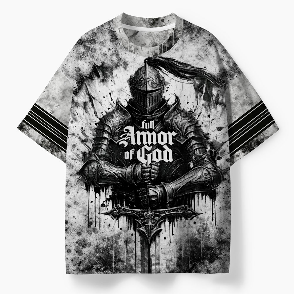 Full Armor Of God Oversized All-Over Print Christian T-Shirt