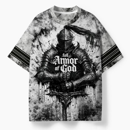 Full Armor Of God Oversized All-Over Print Christian T-Shirt
