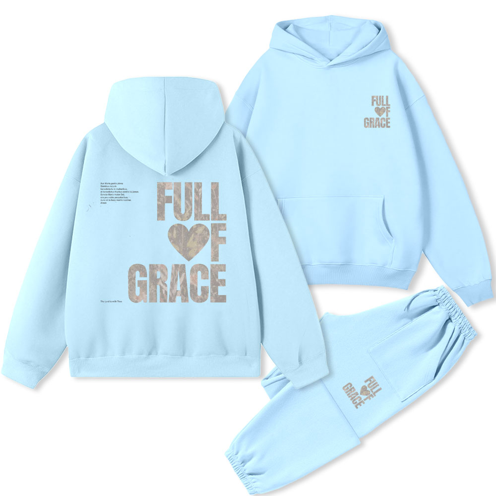 Full Of Grace Christian Premium Fleece Hoodie Set