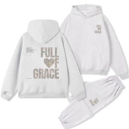 Full Of Grace Christian Premium Fleece Hoodie Set