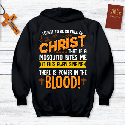 Full Of Christ Funny Christian Hoodie