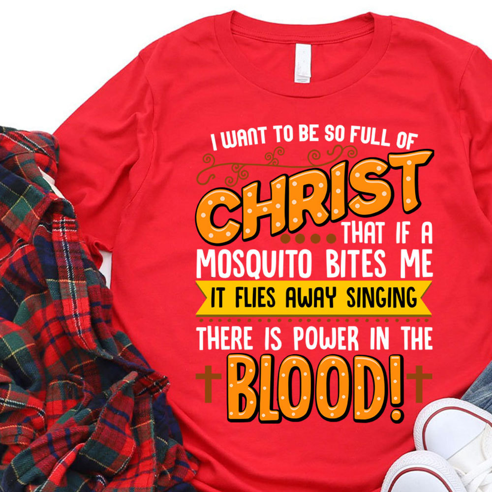 Full Of Christ Funny Christian Long Sleeve T-Shirt
