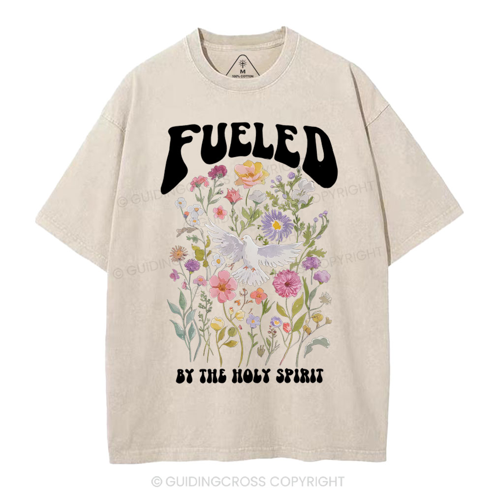 Fulled By The Holy Spirit Christian Washed T-Shirt