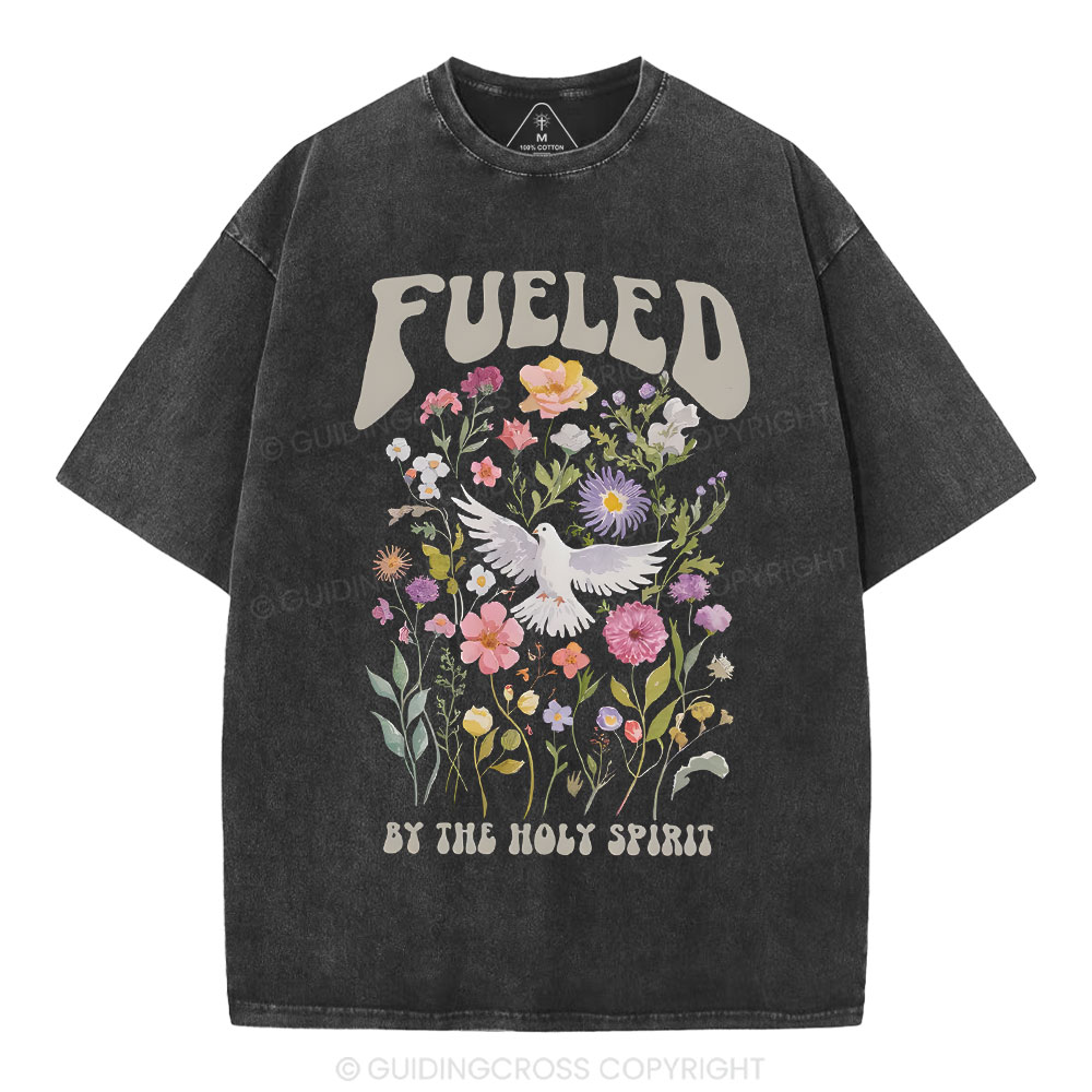 Fulled By The Holy Spirit Christian Washed T-Shirt