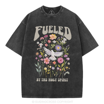 Fulled By The Holy Spirit Christian Washed T-Shirt