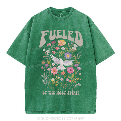 Fulled By The Holy Spirit Christian Washed T-Shirt