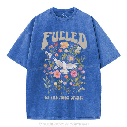 Fulled By The Holy Spirit Christian Washed T-Shirt