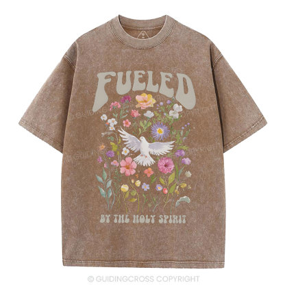 Fulled By The Holy Spirit Christian Washed T-Shirt
