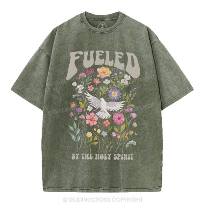 Fulled By The Holy Spirit Christian Washed T-Shirt