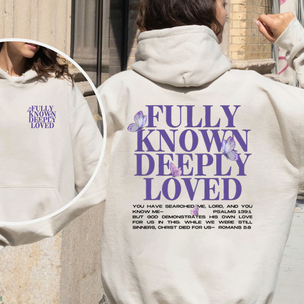 Fully Known Deeply Loved christian Fleece Hoodie Set