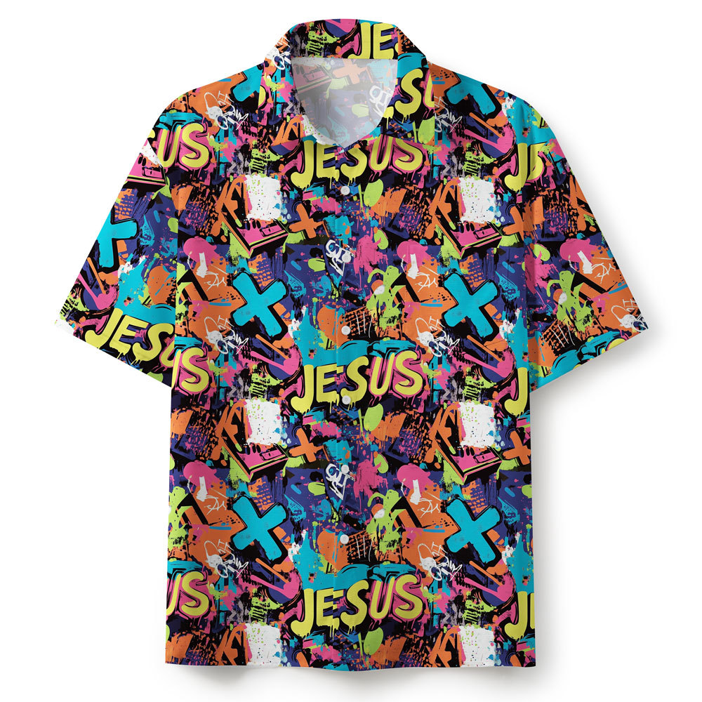 Frist Of All I'm God Pieces Christian Hawaiian Shirt Sale - GuidingCross