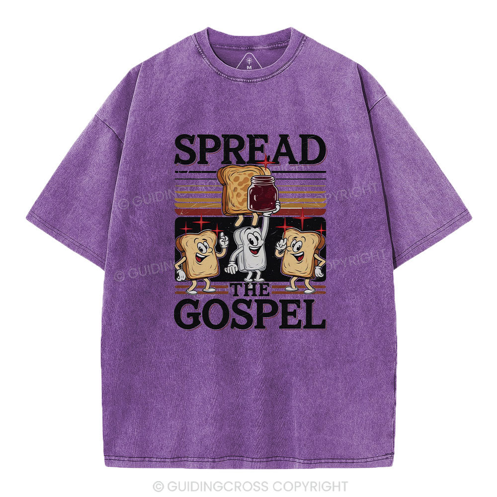 Funny Spread The Gospel Christian Washed T-Shirt