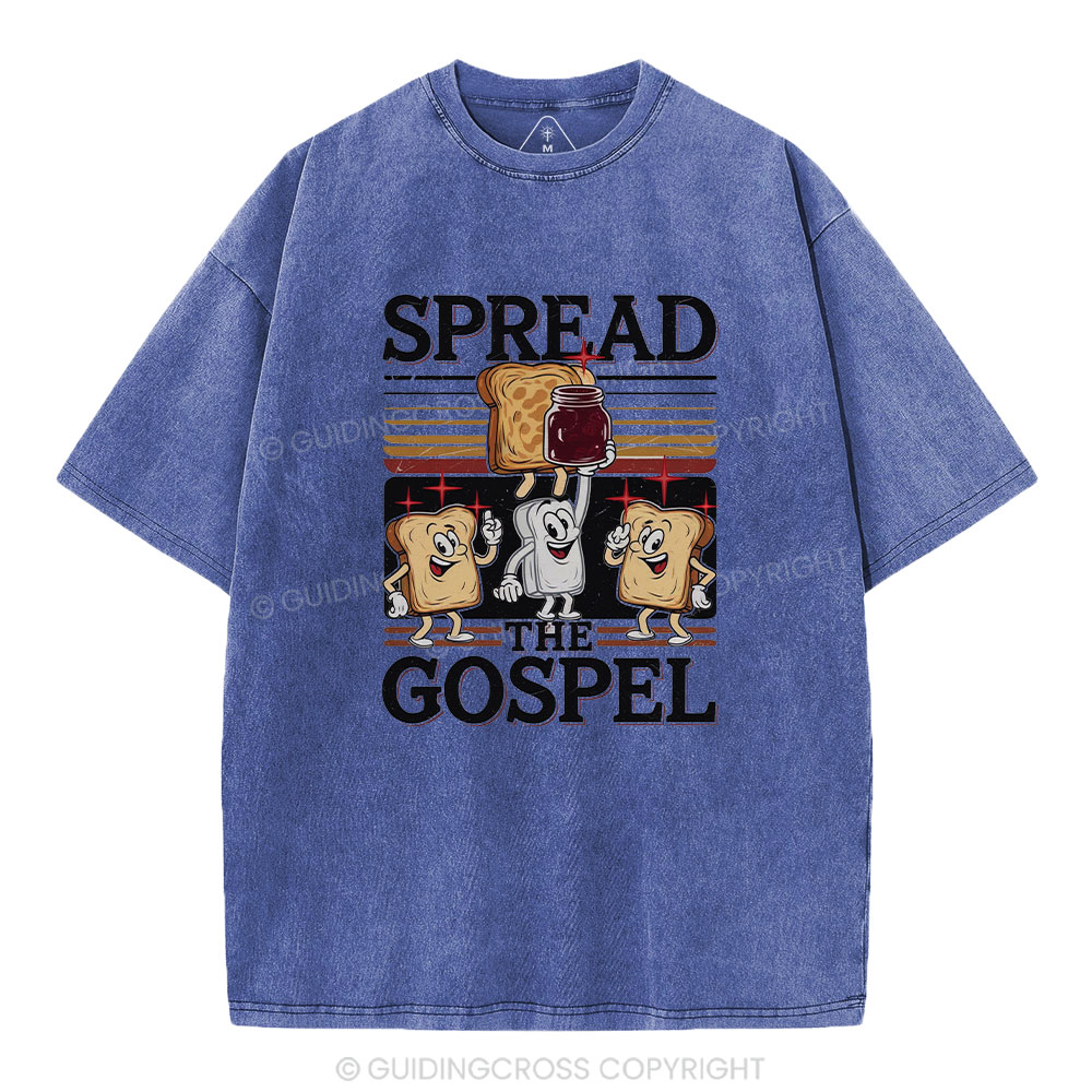 Funny Spread The Gospel Christian Washed T-Shirt