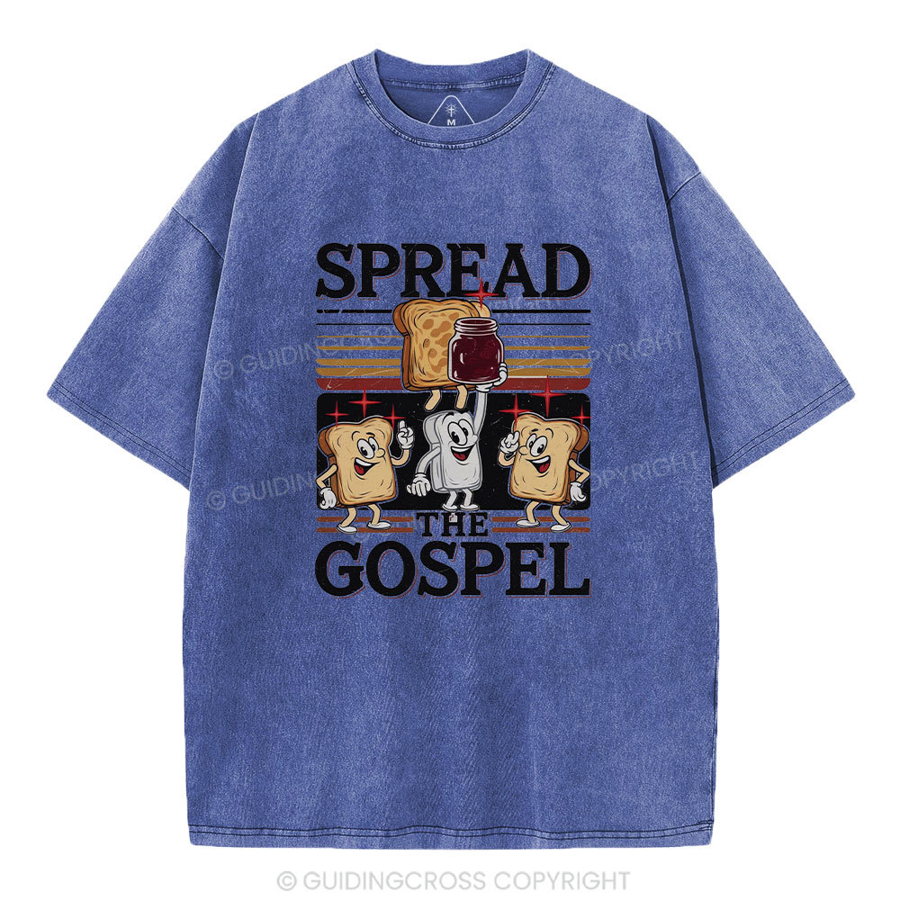 Funny Spread The Gospel Christian Washed T-Shirt